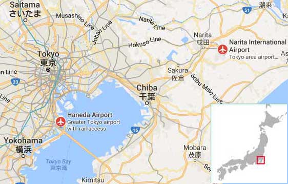location of international airports in Tokyo